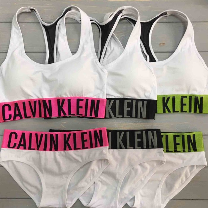 Комплект Calvin Klein Intense Power белый с черной резинкой - фото №4