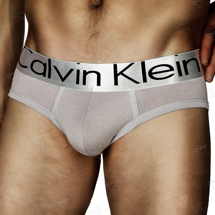Мужские трусы брифы Calvin Klein Brief светло-серые