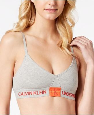 Спортивный комплект Calvin Klein Monogram серый Топ-лиф стринги - фото №2