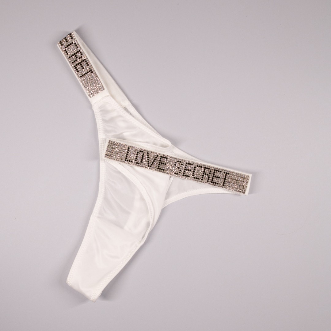 Стринги Love белые фото 2