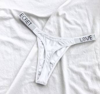 Стринги Love белые фото 3