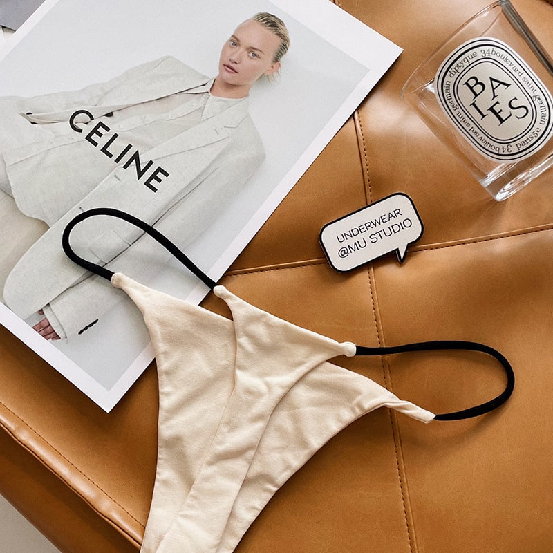 Стрінги VS cotton бежевий фото 1