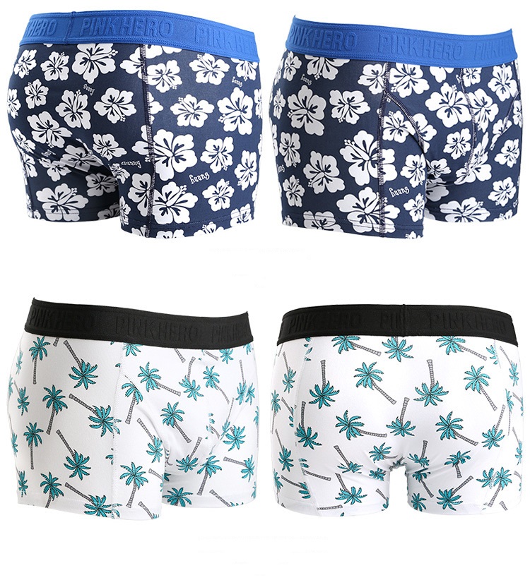 Чоловічі труси боксери Pink Hero flowers фото 2