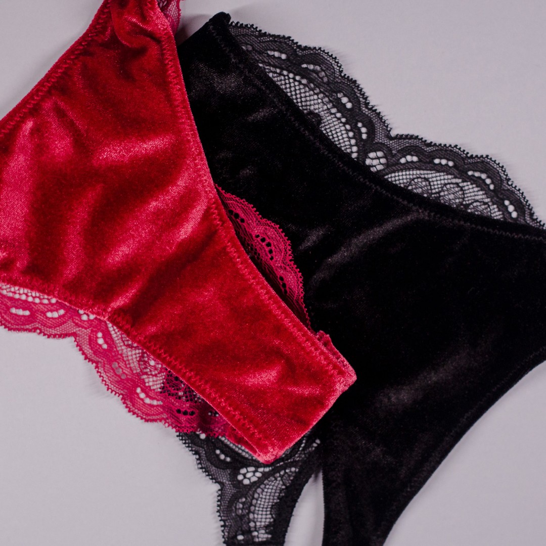 Комплект бразилій Love velvet 2шт фото 2