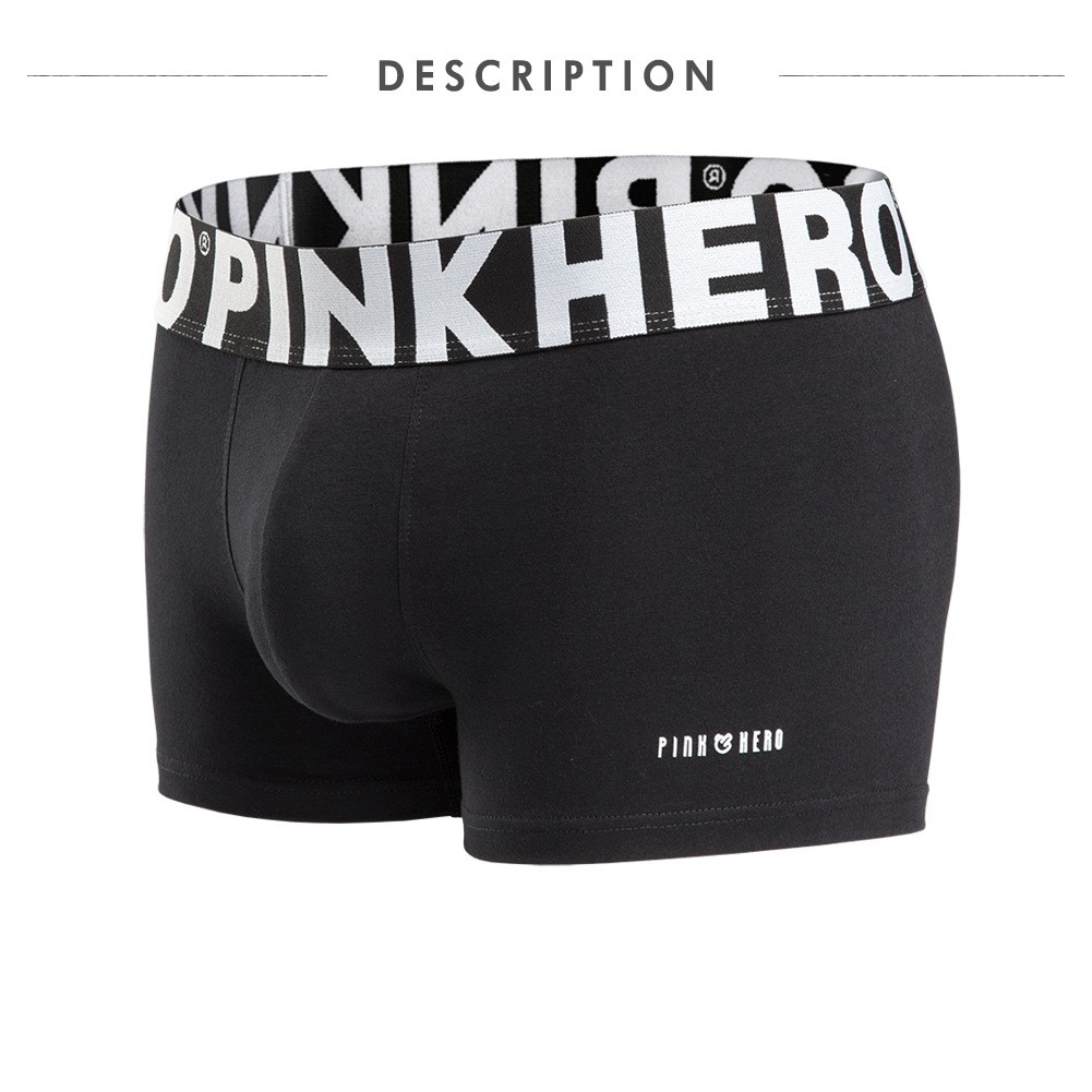 Чоловічі труси боксери Pink Hero Classic чорні фото 1