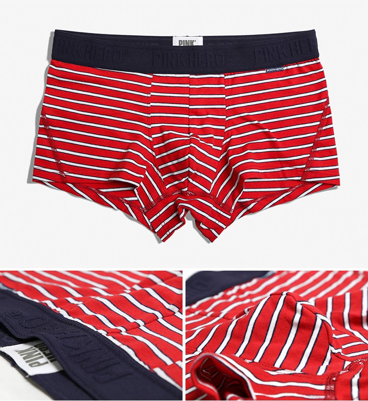 Чоловічі труси боксери Pink Hero Strip Red фото 4