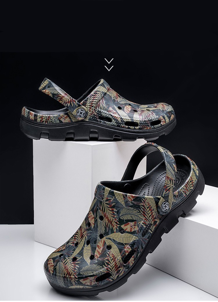 Сабо кроксы Джунгли черные фото 5