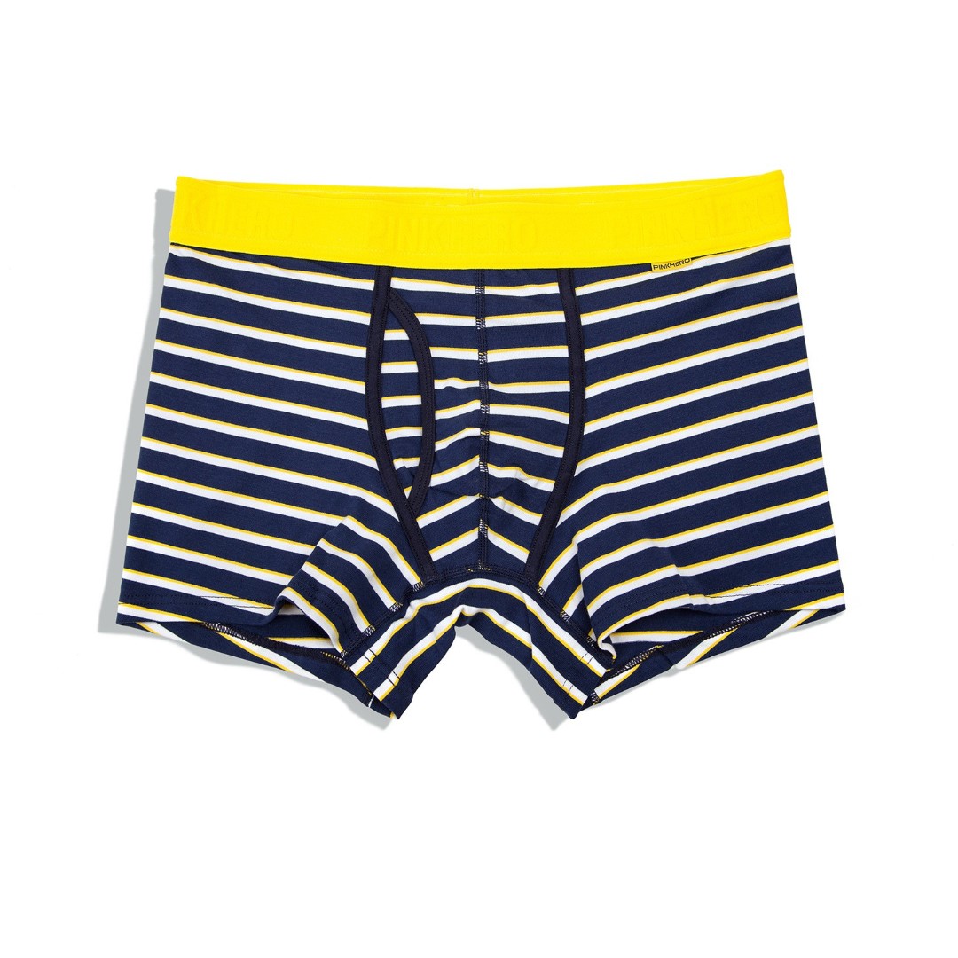 Мужские трусы боксеры Pink Hero Stripe darl blue фото 1
