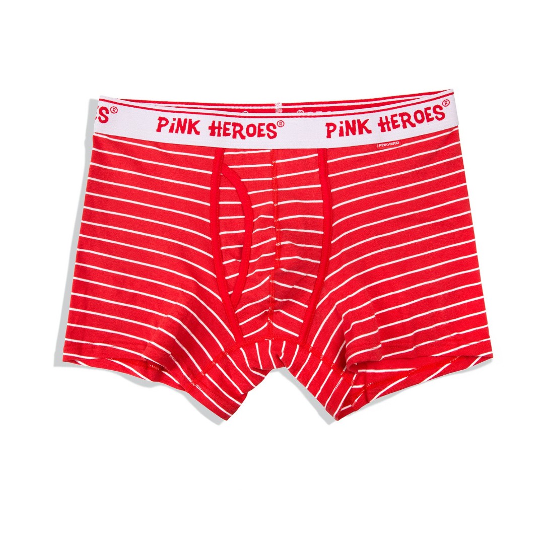 Чоловічі труси боксери  Pink Hero Stripe red фото 1