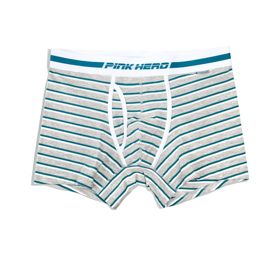 Мужские трусы боксеры Pink Hero Stripe grey фото 1