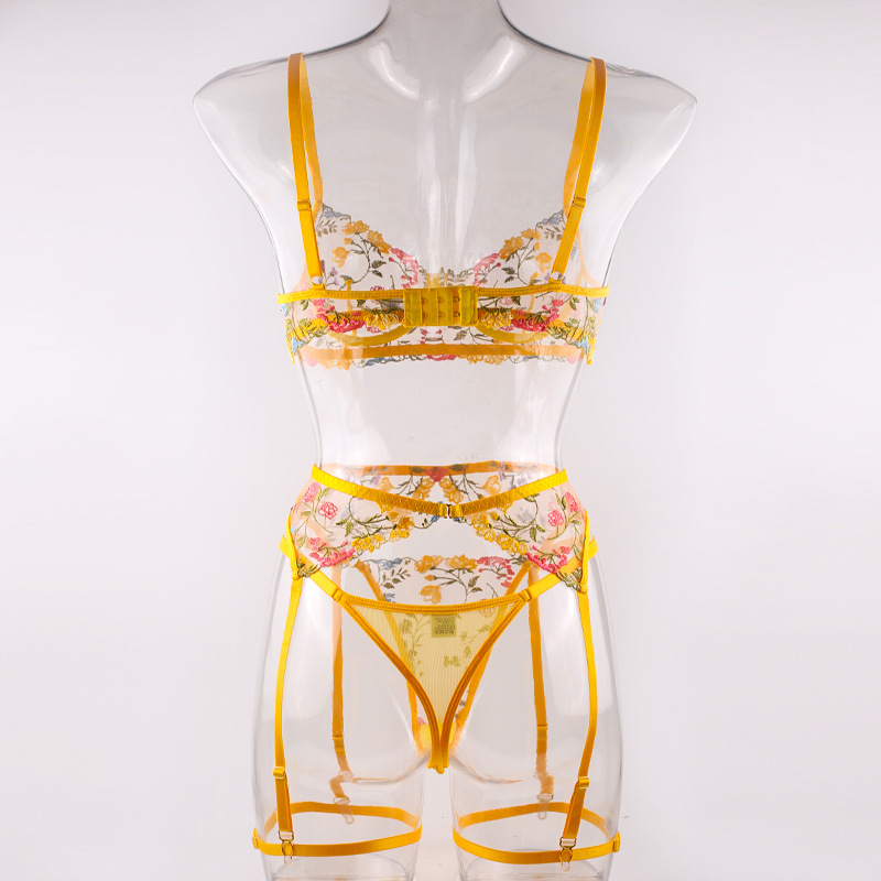 Жіночий комплект Floral 3-ка yellow фото 9