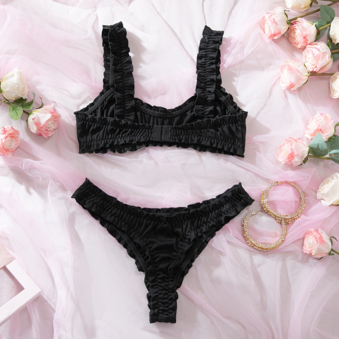 Женский комплект Cotton black фото 2