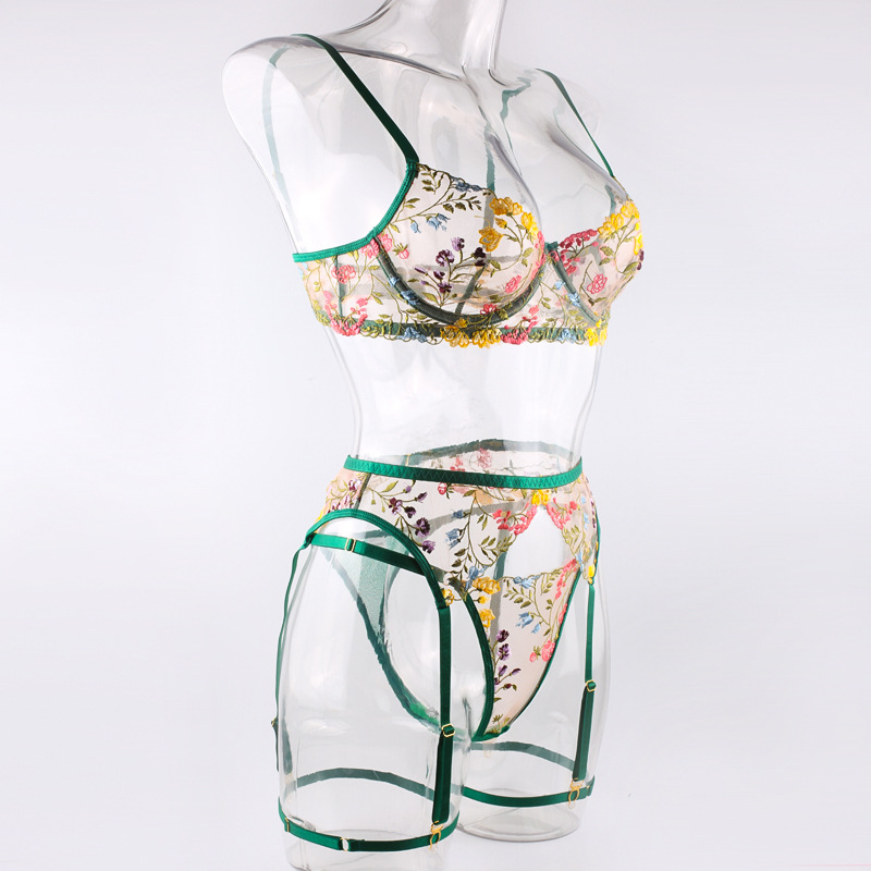 Жіночий комплект Floral 3-ка green фото 3