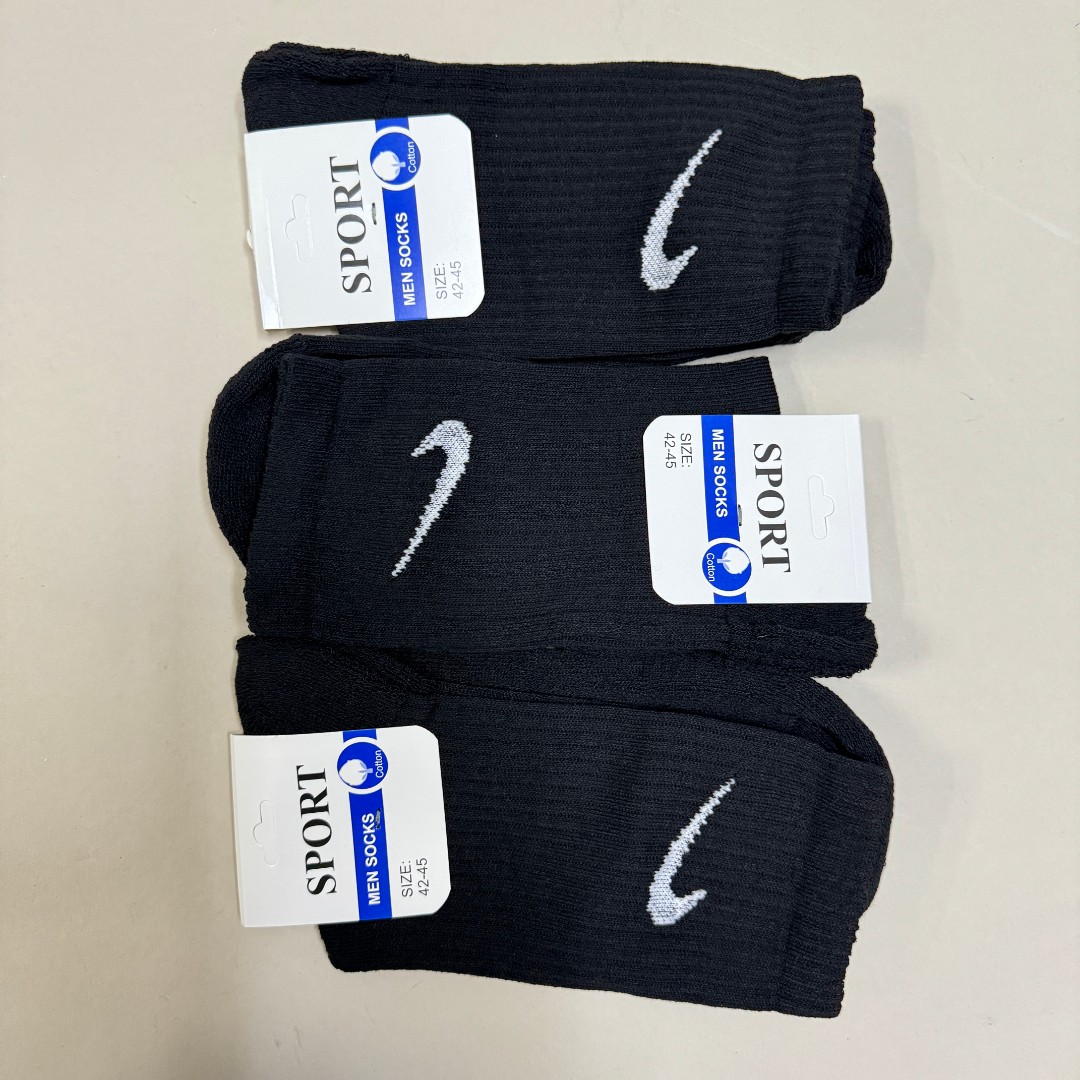 SET№2 Шкарпетки чоловічі Sport black 3 шт махрова стопа фото 1