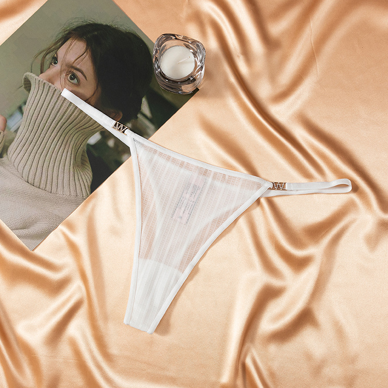 Стринги  Stripe white фото 1