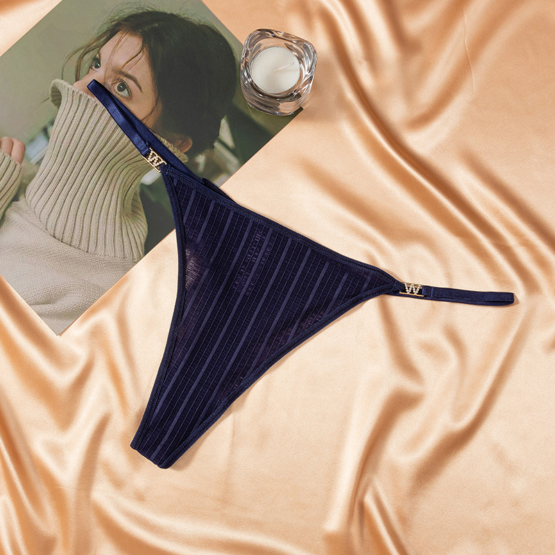 Стрінги  Stripe dark blue фото 1