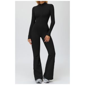 undefined Спортивний утеплений жіночий комбінезон на флісі кльош Amen black undefined