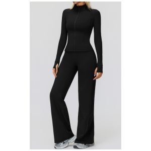 undefined Спортивный женский комплект тёплый на флисе Bona black undefined