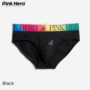 undefined Чоловічі труси бріфи Pink Hero #1 black undefined
