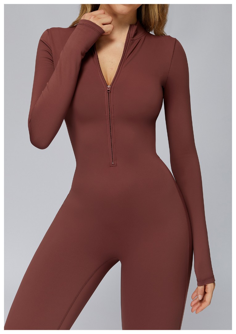Спортивний комбінезон теплий з чашкою Mary dark red фото 3