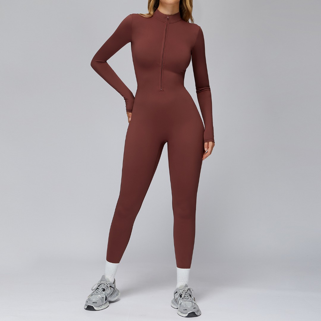 Спортивний комбінезон теплий з чашкою Mary dark red фото 4