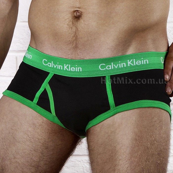 Мужские трусы брифы Calvin Klein 365 Black Green
