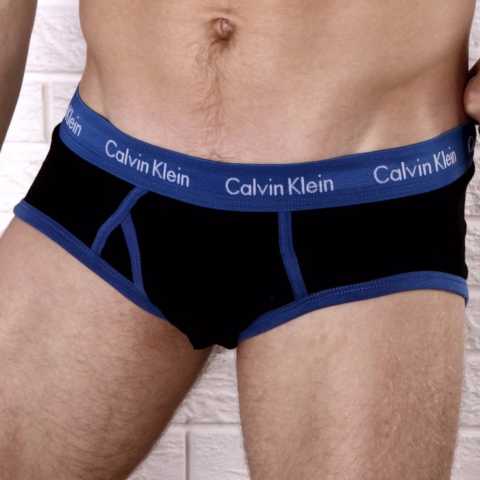 Мужские трусы брифы Calvin Klein 365 Black Blue Brief