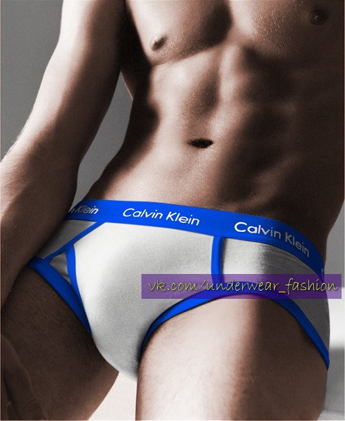 Мужские трусы брифы Calvin Klein 365 White Blue Brief - фото №2