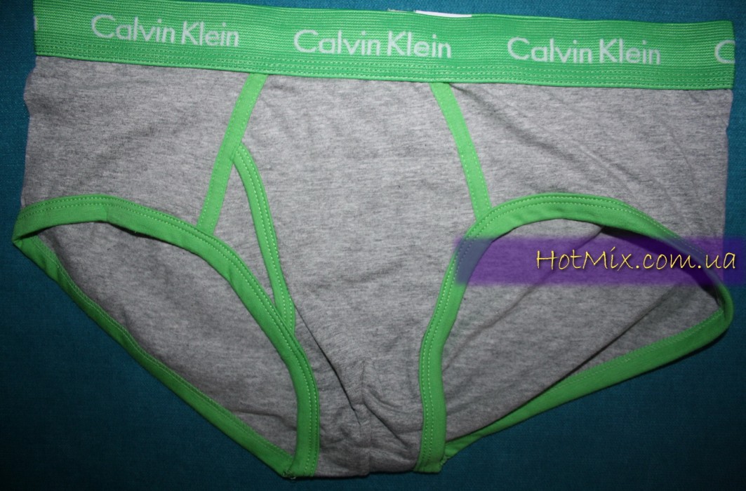 Мужские трусы брифы Calvin Klein 365 Grey Green Brief - фото №3