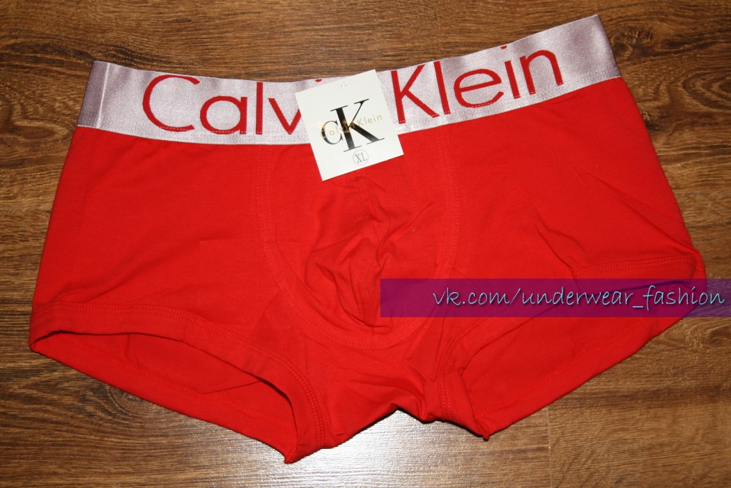 Мужские трусы боксеры Calvin Klein Boxer Steel Red - фото №3