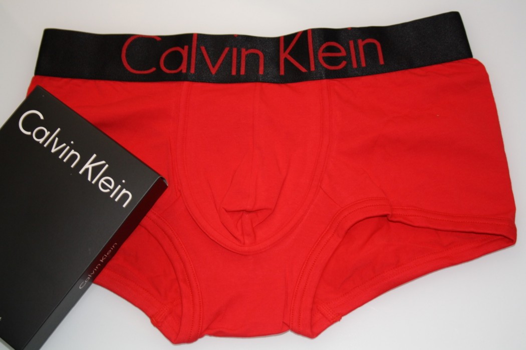 Мужские боксеры Calvin Klein красные с черной резинкой - фото №3