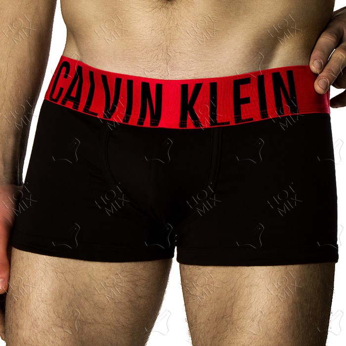 Мужские боксеры Calvin Klein Intense Power черные красная резинка