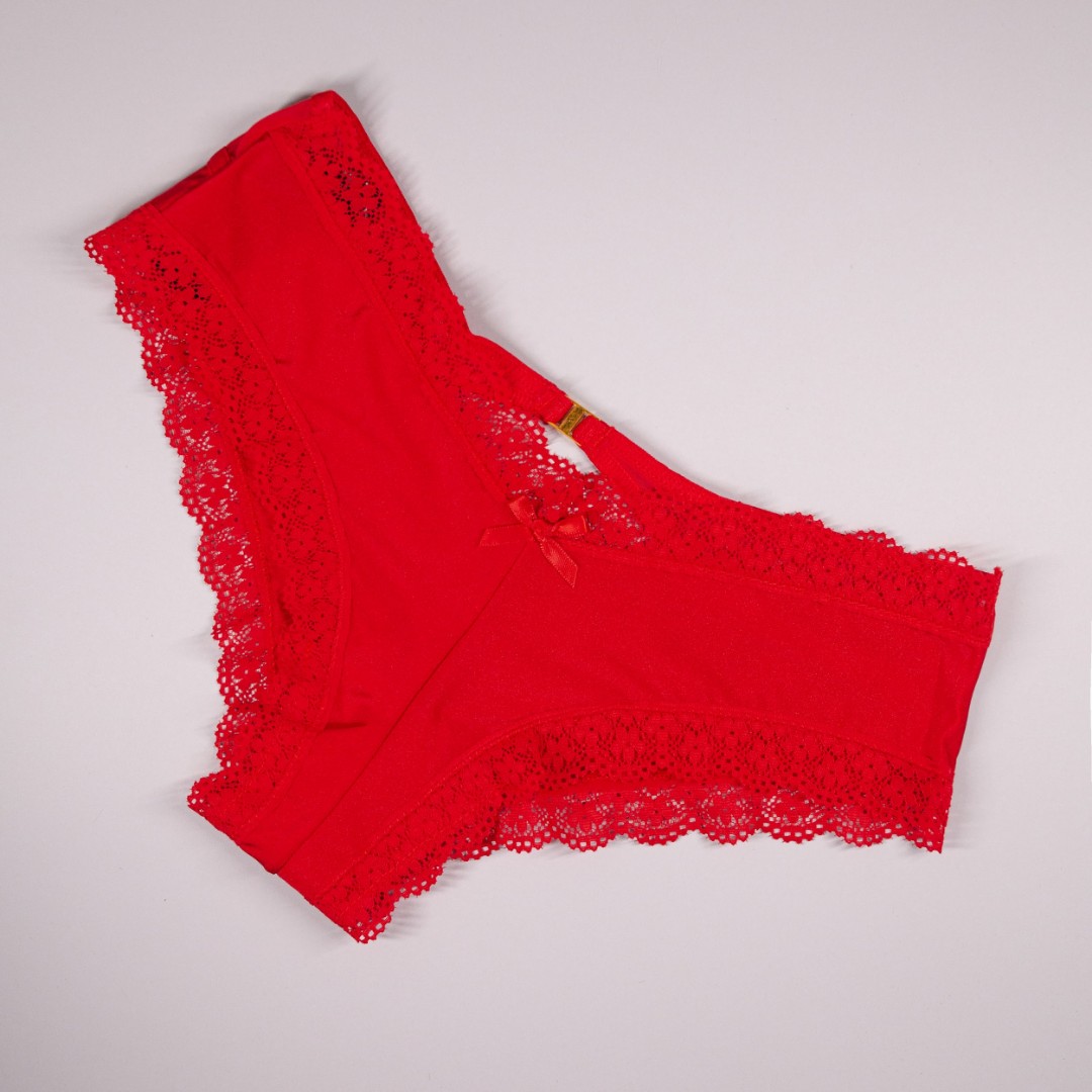 Трусики/Сліпи VS PINK червоні застібка фото 2