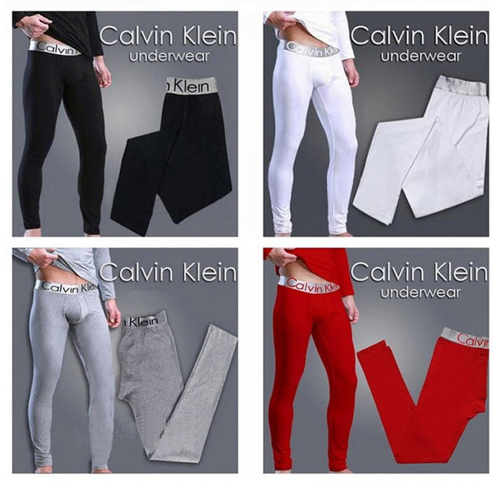 Подштанники Calvin Klein серые термо