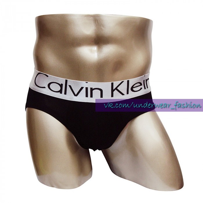 Мужские трусы брифы Calvin Klein Brief Steel Black - фото №2