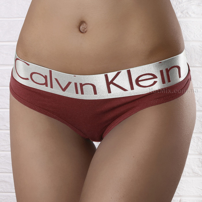 Женские стринги коричневые Calvin Klein Steel Brown