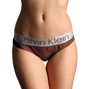Женские трусики кориченвые Calvin Klein Steel Brown - фото №3