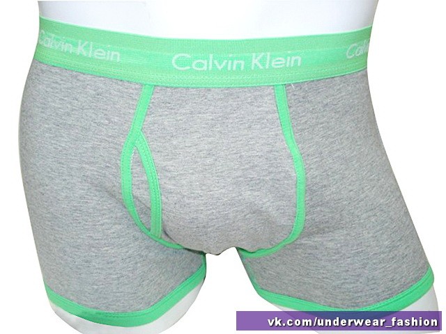 Мужские боксеры Calvin Klein 365 Серые зеленый кант - фото №3