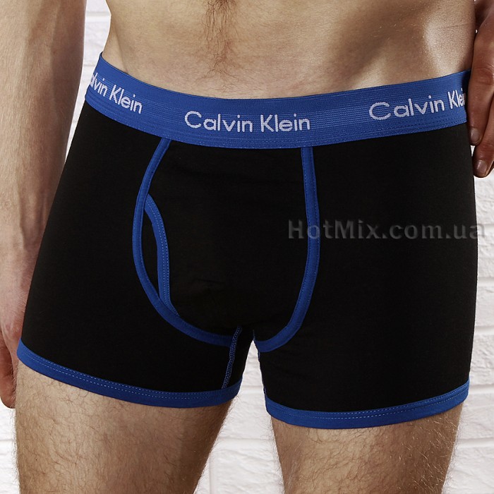Мужские боксеры Calvin Klein 365 Черные синий кант