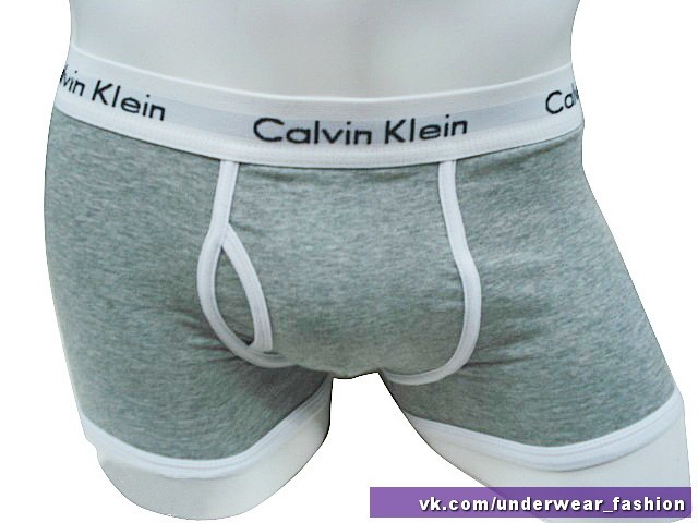 Мужские боксеры Calvin Klein 365 Серые белый кант - фото №2