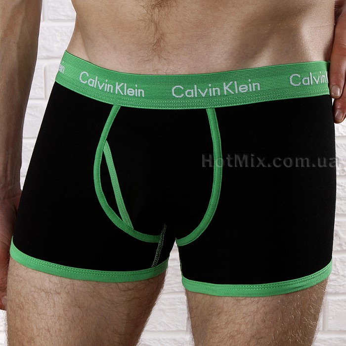 Мужские боксеры Calvin Klein 365 Черные зеленый кант